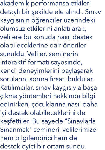 akademik performansa etkileri detayl bir  ekilde ele al nd . S nav kayg s n n   renciler  zerindeki olumsuz etkileri...