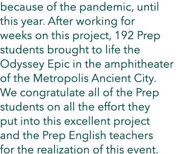 because of the pandemic, until this year. After working for weeks on this project, 192 Prep students brought to life ...