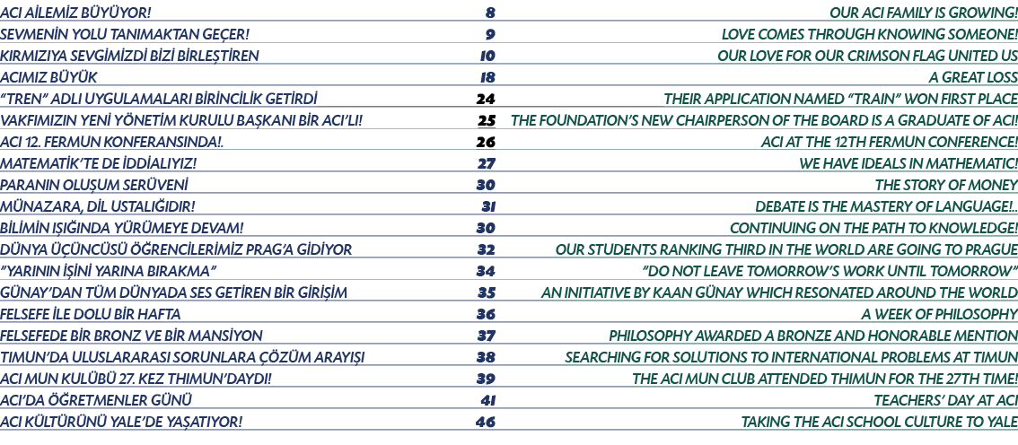 ACI AİLEMİZ BÜYÜYOR  8 OUR ACI FAMILY IS GROWING  SEVMENİN YOLU TANIMAKTAN GEÇER  9 LOVE COMES THROUGH KNOWING SOMEON   