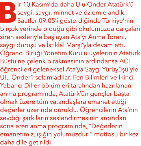 Bir 10 Kas m’da daha Ulu nder Atat rk’  sevgi, sayg , minnet ve  zlemle and k. Saatler 09.05’i g sterdi inde T rkiye...