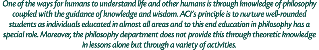 One of the ways for humans to understand life and other humans is through knowledge of philosophy coupled with the gu...