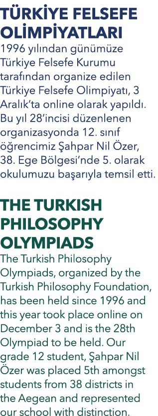 T RK YE FELSEFE OL MP YATLARI 1996 y l ndan g n m ze T rkiye Felsefe Kurumu taraf ndan organize edilen T rkiye Felsef...