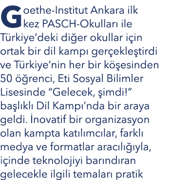 Goethe Institut Ankara ilk kez PASCH Okullar ile T rkiye’deki di er okullar i in ortak bir dil kamp  ger ekle tirdi ...