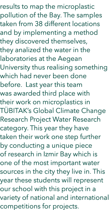 results to map the microplastic pollution of the Bay. The samples taken from 38 different locations and by implementi...