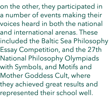on the other, they participated in a number of events making their voices heard in both the national and internationa...