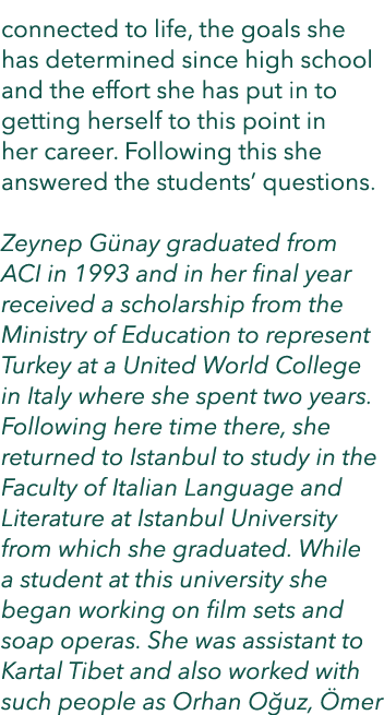 connected to life, the goals she has determined since high school and the effort she has put in to getting herself to...