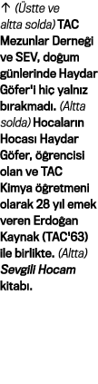   (Üstte ve altta solda) TAC Mezunlar Derneği ve SEV, doğum günlerinde Haydar Göfer'i hiç yalnız bırakmadı  (Altta so   