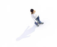 Many people together in a rocket shape  3D Rendering