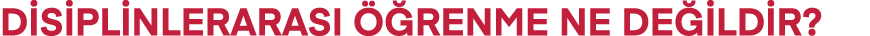 disiplinlerarası öğrenme NE DEĞİLDİR 