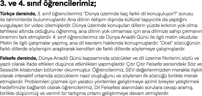 3  ve 4  sınıf öğrencilerimiz; Türkçe dersinde, 3  sınıf öğrencilerimiz  Dünya üzerinde kaç farklı dil konuşuluyor      