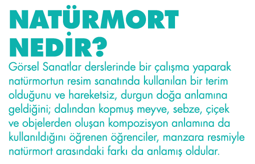 NATÜRMORT NEDİR  Görsel Sanatlar derslerinde bir çalışma yaparak natürmortun resim sanatında kullanılan bir terim old   