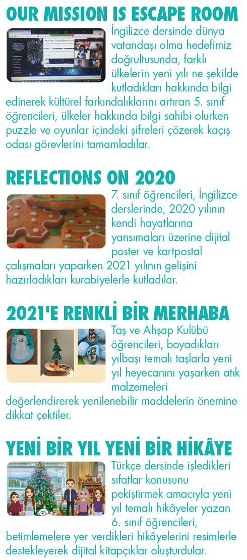 OUR MISSION IS ESCAPE ROOM İngilizce dersinde dünya vatandaşı olma hedefimiz doğrultusunda, farklı ülkelerin yeni yıl   