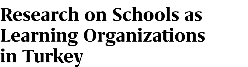 Research on Schools as Learning Organizations in Turkey