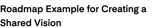 Roadmap Example for Creating a Shared Vision