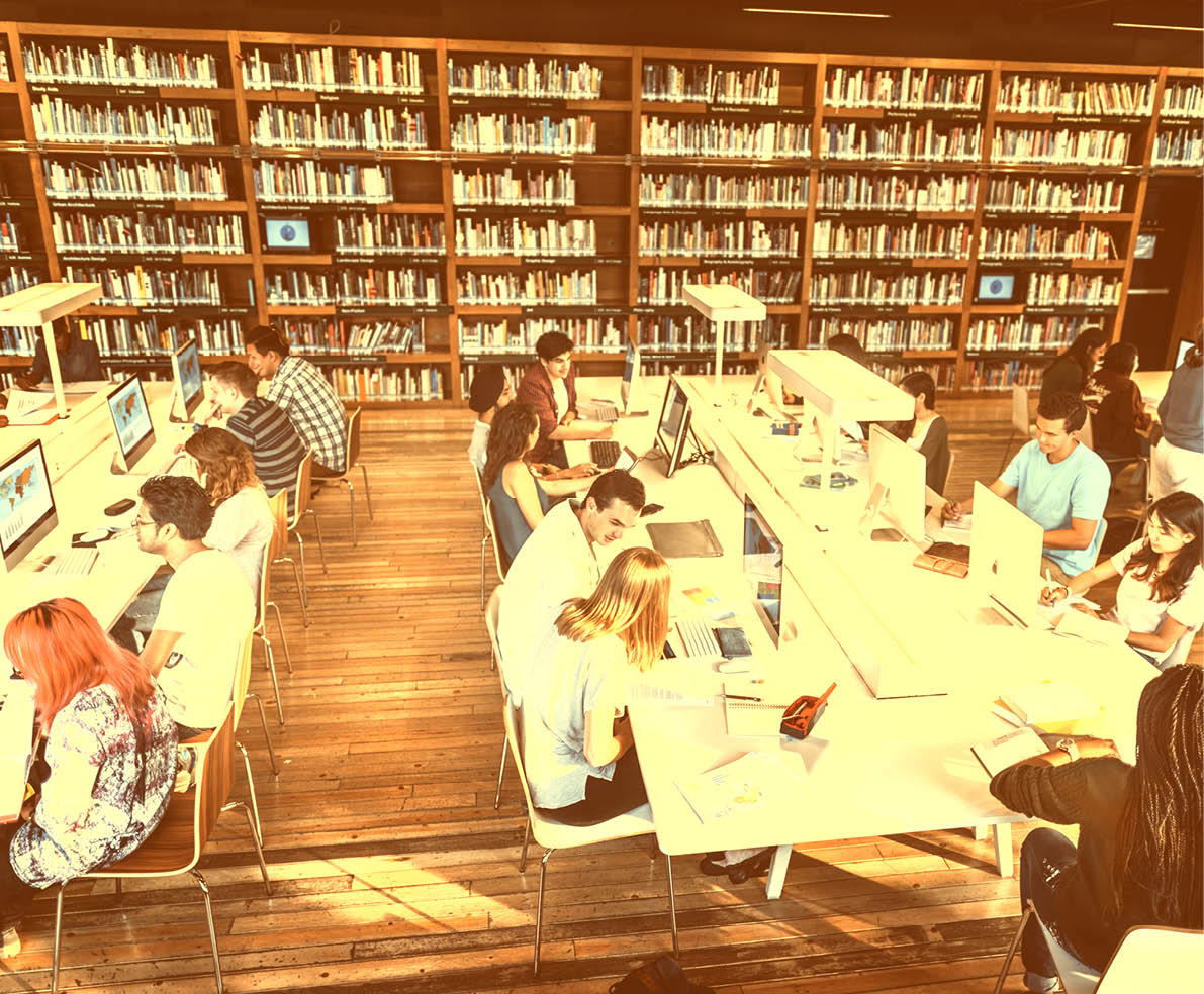 Technology Library Student Learning Concept