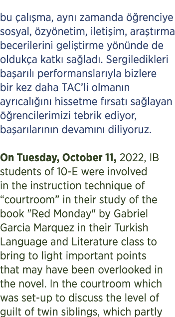 bu al  ma, ayn  zamanda   renciye sosyal,  zy netim, ileti im, ara t rma becerilerini geli tirme y n nde de olduk a ...