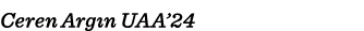 Ceren Argın UAA 24
