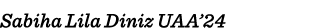Sabiha Lila Diniz UAA 24