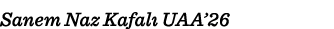 Sanem Naz Kafalı UAA 26