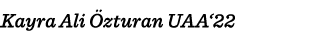Kayra Ali Özturan UAA 22