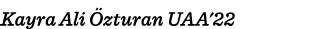 Kayra Ali Özturan UAA'22