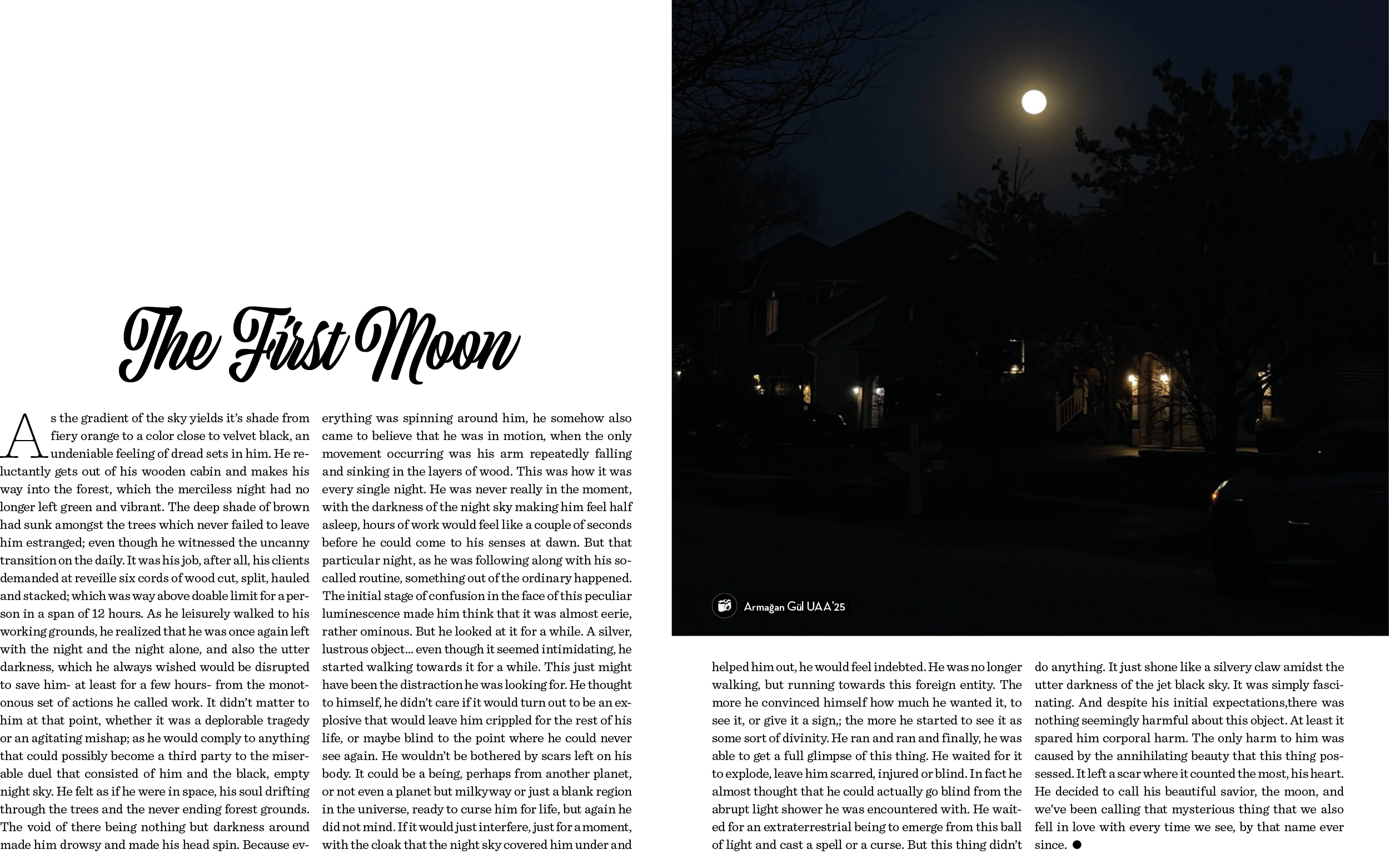 Armağan Gül UAA'25 ,do anything  It just shone like a silvery claw amidst the utter darkness of the jet black sky  It   