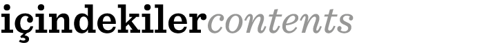 içindekilercontents