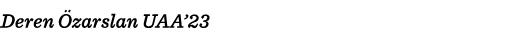 Deren Özarslan UAA 23
