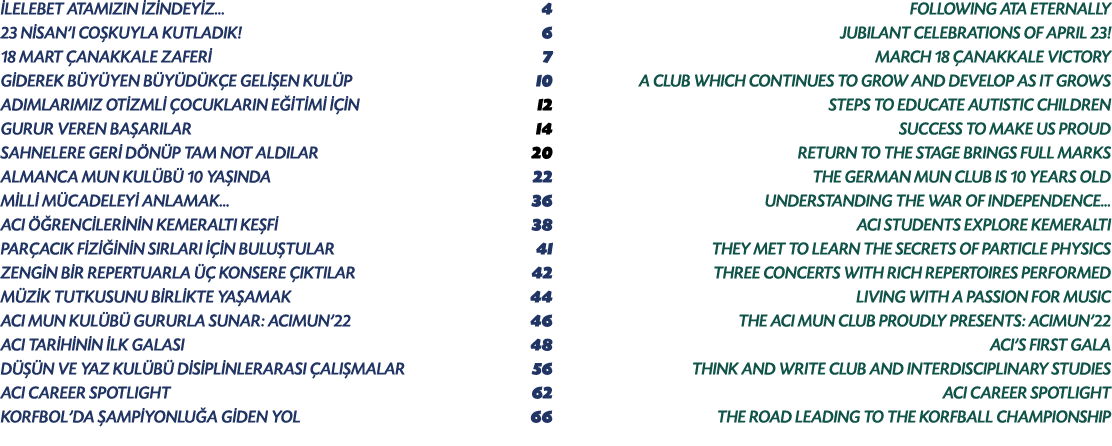  LELEBET ATAMIZIN Z NDEY Z... 4 FOLLOWING ATA ETERNALLY 23 N SAN'I CO KUYLA KUTLADIK! 6 JUBILANT CELEBRATIONS OF APR...
