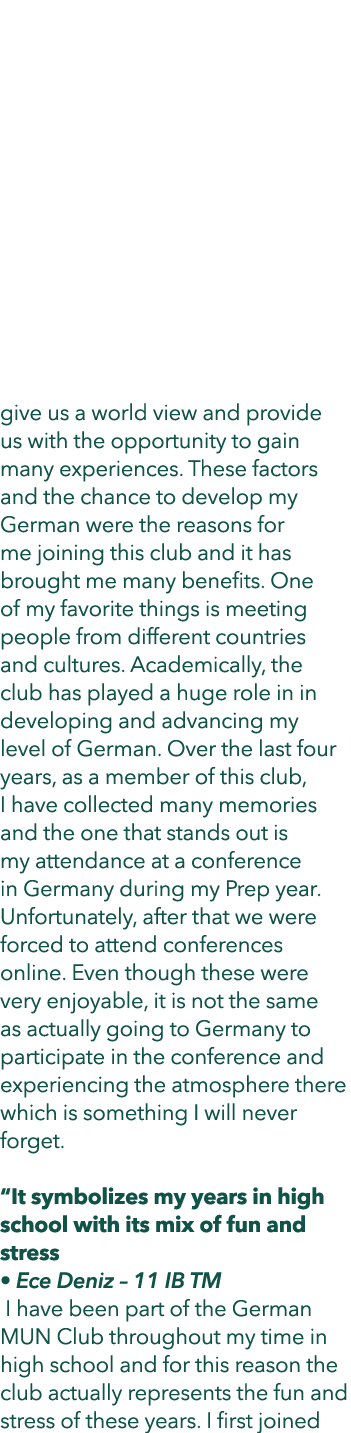 give us a world view and provide us with the opportunity to gain many experiences. These factors and the chance to de...