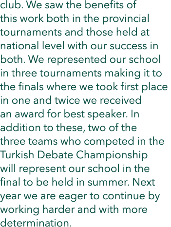 club. We saw the benefits of this work both in the provincial tournaments and those held at national level with our s...