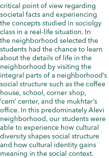 critical point of view regarding societal facts and experiencing the concepts studied in sociolgy class in a real lif...