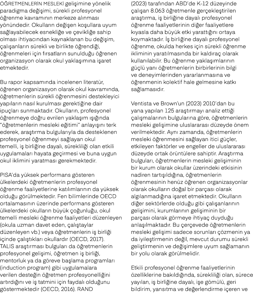  retmenlerin mesleki geli imine y nelik paradigma de i imi, s rekli profesyonel   renme kavram n n merkeze al nmas  ...