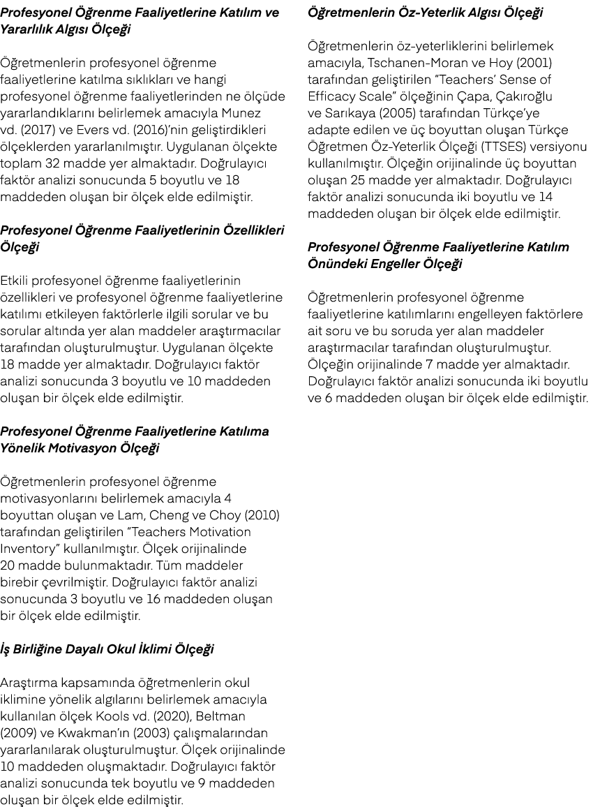 Profesyonel  renme Faaliyetlerine Kat l m ve Yararl l k Alg s   l e i   retmenlerin profesyonel   renme faaliyetleri...