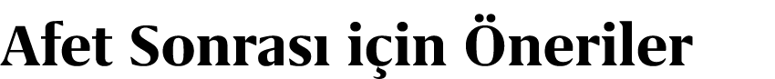 Afet Sonras i in  neriler 