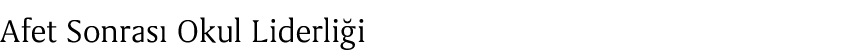 Afet Sonras Okul Liderli i 