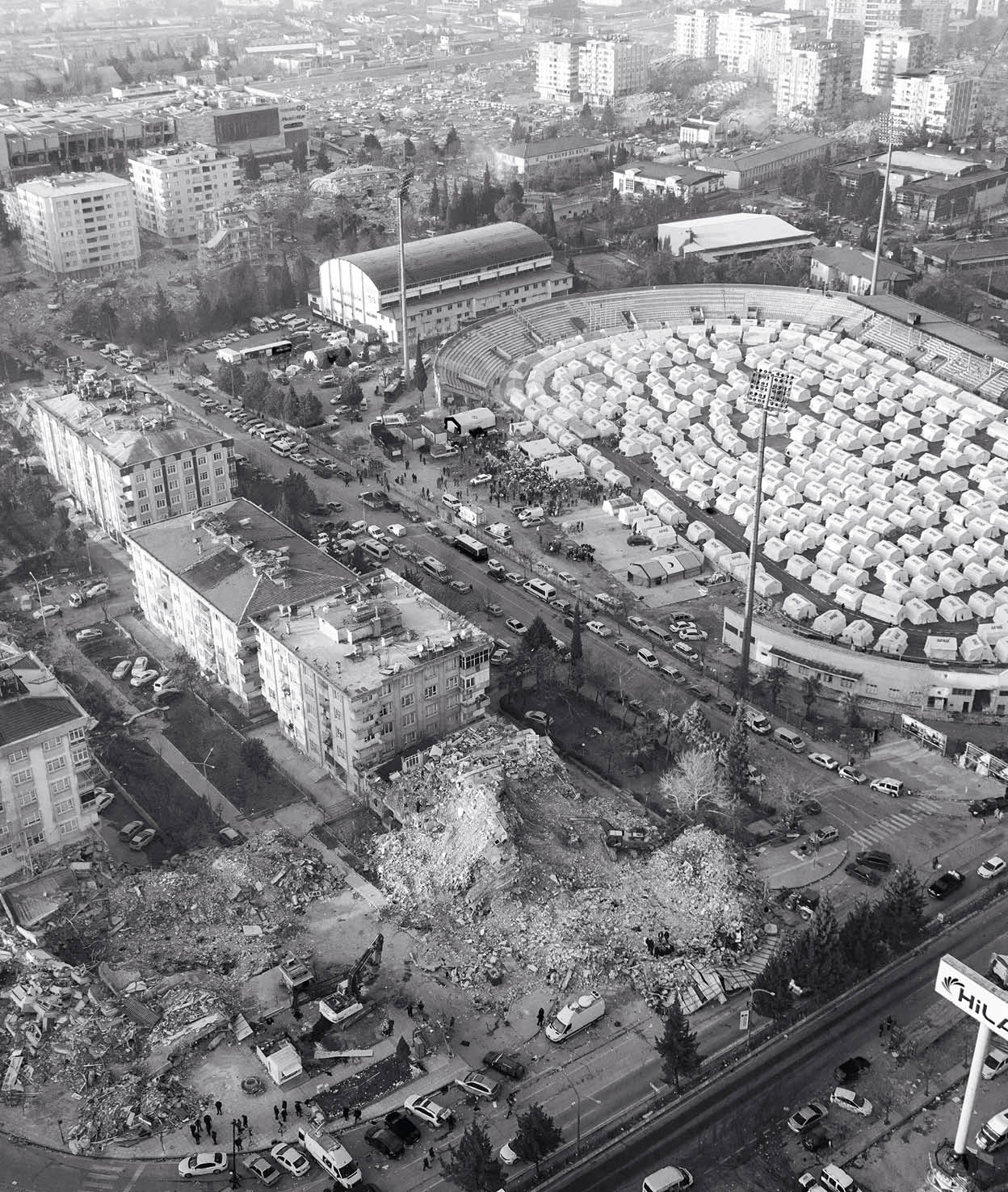 Kahramanmaras, Center Turkey - 02 11 2023: earthquake debris
