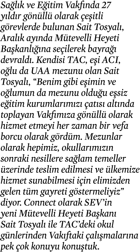 Sa l k ve E itim Vakf nda 27 y ld r g n ll olarak  e itli g revlerde bulunan Sait Tosyal , Aral k ay nda M tevelli H...