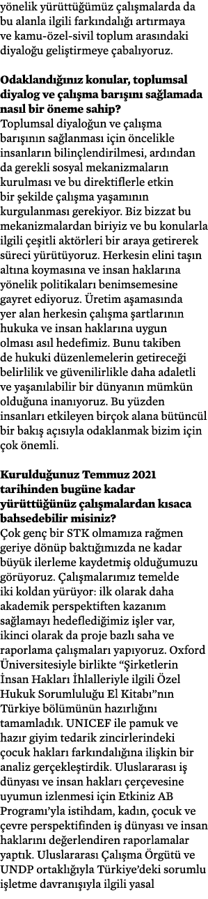 y nelik y r tt  m z  al  malarda da bu alanla ilgili fark ndal    art rmaya ve kamu  zel sivil toplum aras ndaki diy...