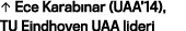 • Ece Karab nar (UAA’14), TU Eindhoven UAA lideri