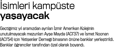  simleri kamp ste ya ayacak Ge ti imiz y l aram zdan ayr lan zmir Amerikan Kolejinin unutulmayacak mezunlar  Ay e Ma...