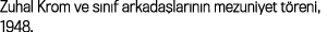 Zuhal Krom ve s n f arkada lar n n mezuniyet t reni, 1948.