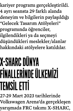 kariyer program ger ekle tirildi. 4 ayr  seansta 29 farkl  alanda deneyim ve bilgilerin payla  ld    “Gelecek Tasar ...