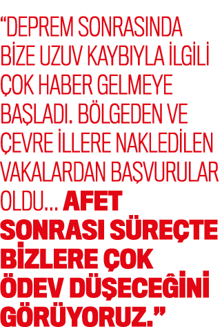“Deprem sonras nda bize uzuv kayb yla ilgili ok haber gelmeye ba lad . B lgeden ve  evre illere nakledilen vakalarda...