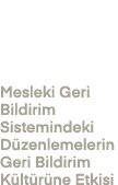 Mesleki Geri Bildirim Sistemindeki D zenlemelerin Geri Bildirim K lt r ne Etkisi