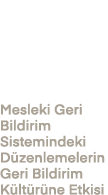 Mesleki Geri Bildirim Sistemindeki D zenlemelerin Geri Bildirim K lt r ne Etkisi