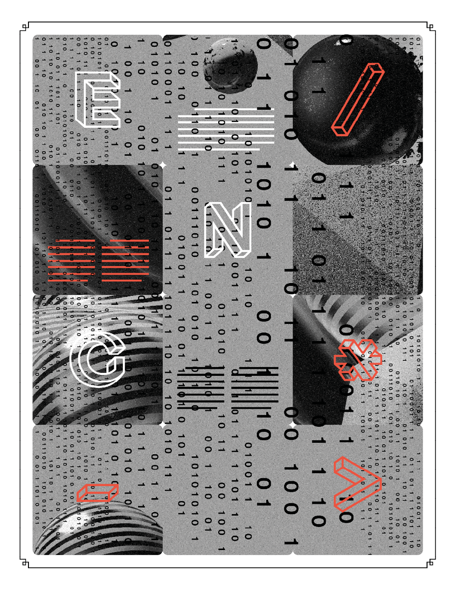 A poster with a black and white design featuring a nude figure. AI generated content