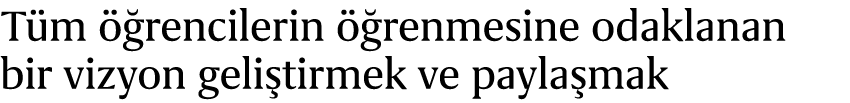T m  rencilerin   renmesine odaklanan bir vizyon geli tirmek ve payla mak