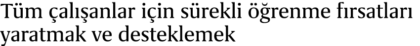 T m al  anlar i in s rekli   renme f rsatlar  yaratmak ve desteklemek 
