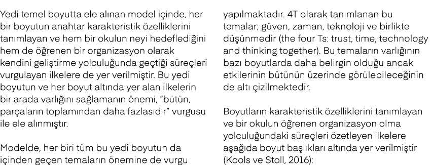 Yedi temel boyutta ele al nan model i inde, her bir boyutun anahtar karakteristik zelliklerini tan mlayan ve hem bir...